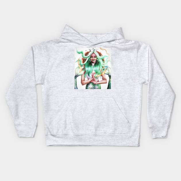 Lady Starbucks Kids Hoodie by Tr3yart Shop